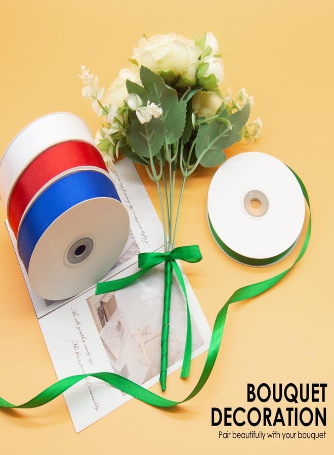Quhora 5/8" x 50 Yards Satin Ribbon - White Silk Ribbon with Spool - Ideal for Gift Wrapping, Floral Bouquets, Crafts, Wedding Party Decorations, Christmas and Sewing Projects - Image 4