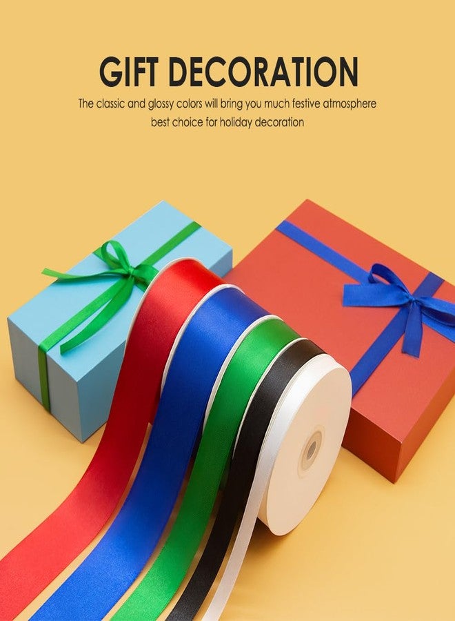 Quhora 5/8" x 50 Yards Satin Ribbon - White Silk Ribbon with Spool - Ideal for Gift Wrapping, Floral Bouquets, Crafts, Wedding Party Decorations, Christmas and Sewing Projects - Image 3