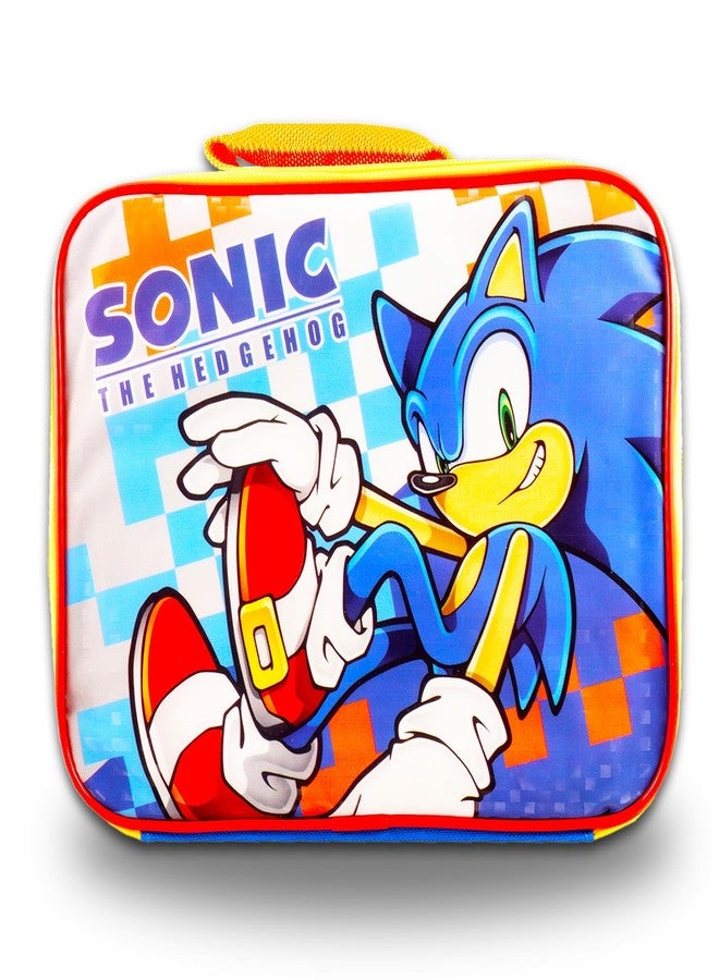 Sonic The Hedgehog صندوق غداء سونيك القنفذ للأطفال - مجموعة مع حقيبة غداء سونيك بالإضافة إلى زجاجة ماء، ملصقات، والمزيد | صندوق غداء سونيك للأولاد والبنات - Image 2