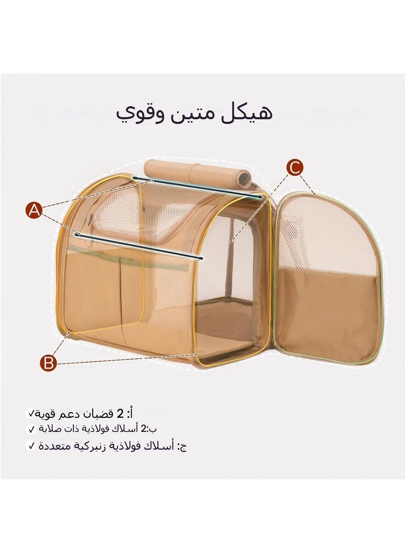 Cat Backpack Expandable Breathable Large Space Portable for Outing Spaceship-style Pet Carrier - Image 2