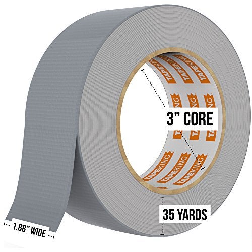 Tape King شريط كينغ سيلفر شريط لاصق ثقيل | شريط تعبئة متعدد الاستخدامات 1.88 بوصة × 35 ياردة | لفة شريط مقاوم للماء لتحسين المنزل، استخدام المكتب، التغليف، الإغلاق، الحرف اليدوية والإصلاحات العامة (3 عبوات) - Image 2
