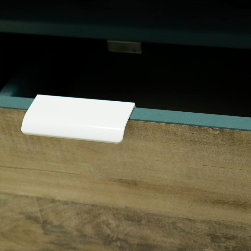 Tsnamay مجموعة تسناماي من 6 قطع، مقابض سطحية بيضاء مقوسة، مقابض حواف بيضاء، مقابض أدراج أثاث، مقابض خزائن مخفية، قطر الفتحة 1.26 بوصة / 32 مم - Image 3