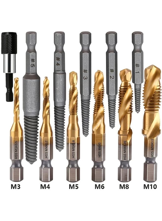 Mixed Set Titanium Coated Drill Bit And Tap Set M3 To M10 With Screw Extractor Kit - Image 2