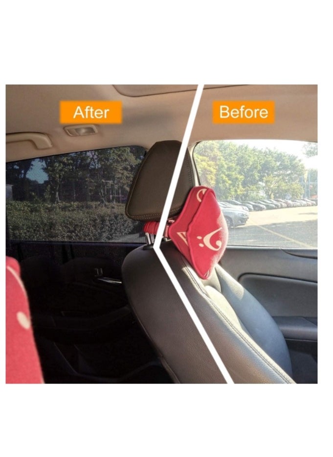 OASIS-TH Car Magnetic Side Window Curtain 2PACK - Car Sun Shade, Summer Sun Block car Curtain,Car Side Rear Sun Shade, Baby Anti UV Curtain,in-Vehicle Privacy (Suitable for Back Window)  - Image 5