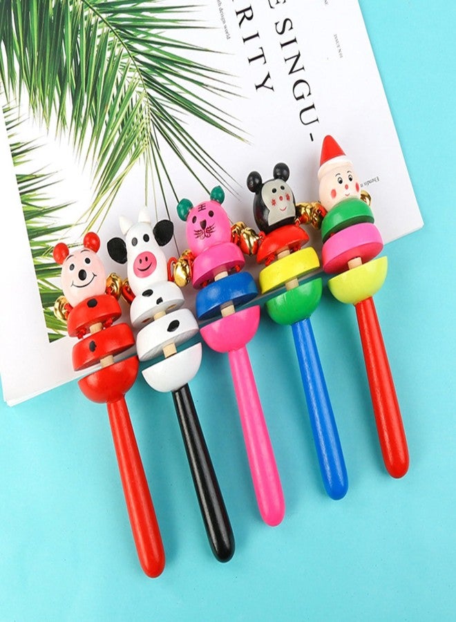 UPBEAT Wooden Baby Rattle with Dual Bells (Pack of 2, Non-Toxic & Handcrafted) - Natural Teether Toy for Infants & Newborns. - Image 5