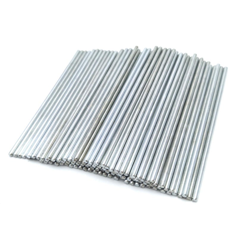 EUDAX 100Pcs STEM Toys Shaft Round Rod Axles for DIY Toy RC Car Boat Helicopter Model Part (2mmx70mm) - Image 1
