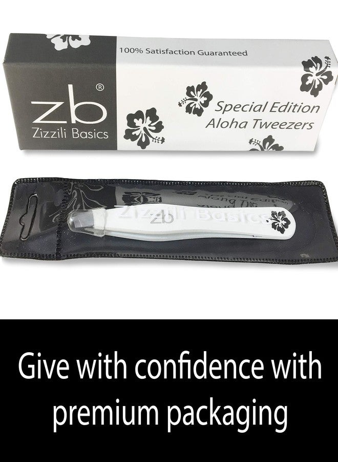 Zizzili Basics Tweezers - Special Edition Aloha Slant Tip Tweezer - Best Tweezers for Eyebrow, Facial Hair Removal and Your Precision Needs - Image 3
