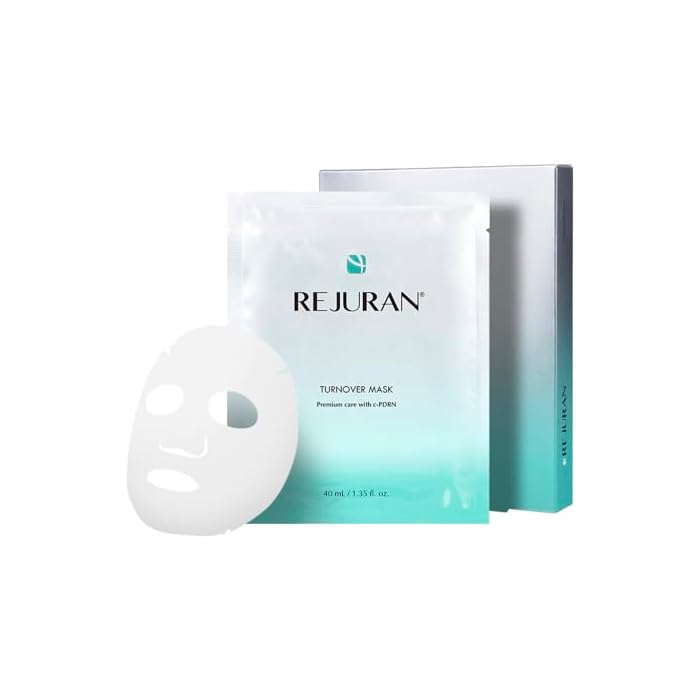 REJURAN® Turnover Mask, c-PDRN® (5ea) – Original Salmon DNA for Firming, Hydration, Repairing & Revitalizing. Achieve Youthful, Radiant Skin. Korean Skincare. Ultra Microfiber Sheet Mask