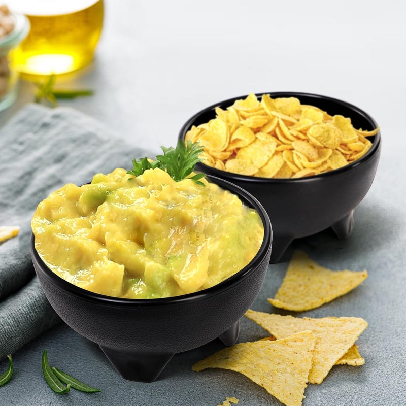 ZEAYEA 18 Pcs Salsa Bowls 12 oz Plastic Mexican Party Serving Bowls Unbreakable Guacamole Bowl Small Salsa Serving Dish for Condiments Dipping Sauces Taco Snack Black - Image 5