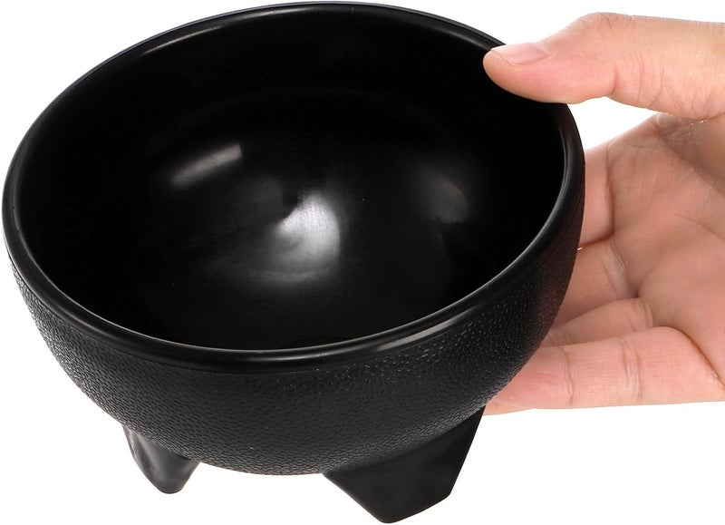 ZEAYEA 18 Pcs Salsa Bowls 12 oz Plastic Mexican Party Serving Bowls Unbreakable Guacamole Bowl Small Salsa Serving Dish for Condiments Dipping Sauces Taco Snack Black - Image 4