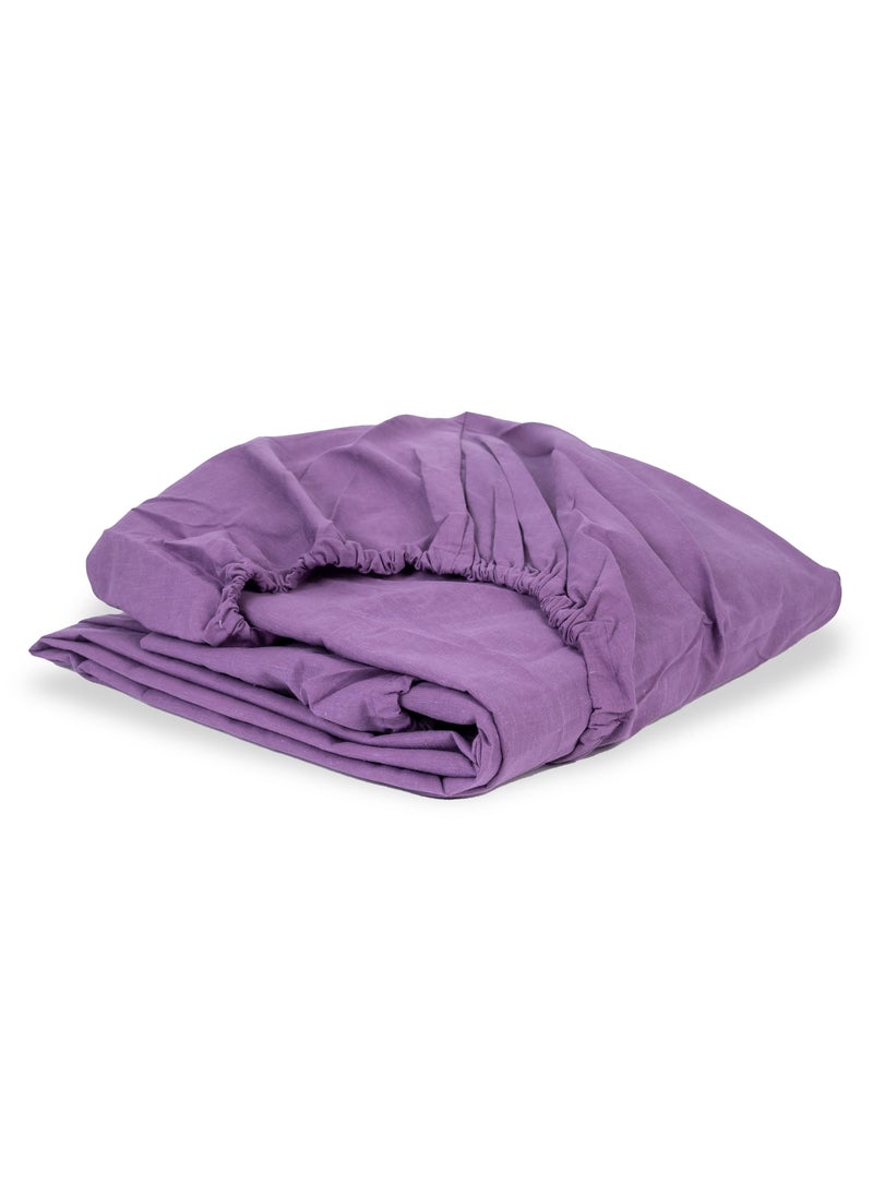 Home of linens - Fitted Sheet Mauve 120x200 - Image 1