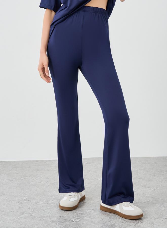 تايك تو طقم تي شيرت طويل بطبعة رقمين وسروال واسع الأرجل - Image 5