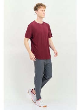 Reebok Men Sportswear Fit Short Sleeves Training T-shirt, Maroon  - Image 4