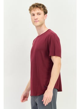 Reebok Men Sportswear Fit Short Sleeves Training T-shirt, Maroon  - Image 2
