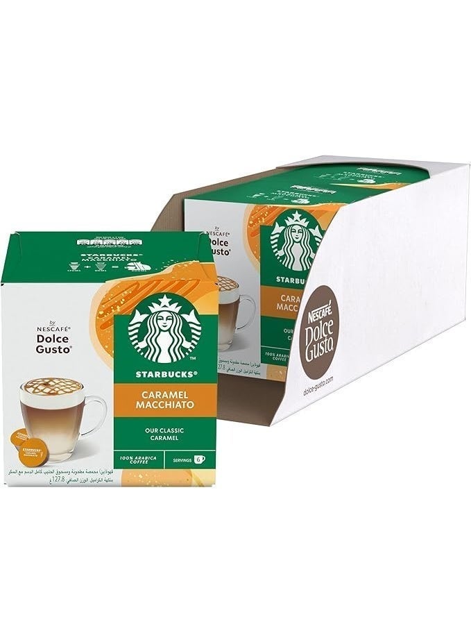 ستاربكس نسكافيه دولتشي جوستو كراميل ماكياتو ١٢ كبسولة قهوة ١٢٧.٨ غرام عبوة من ٣ قطع - Image 2