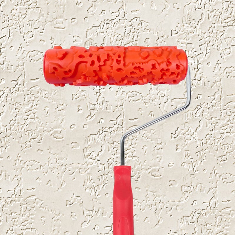 Nichiyo 7 Texture Roller DIY Decorative Art Pattern Paint Roller Rubber Roller for Walls Furnitures and Floors DecorationEG323T