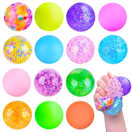 LeeHUR Squishy Stress Balls Squishies for Kids Adults Anxiety Stress Relief Toys Squeeze Balls Bulk Fidget Toys for Party Favors Birthday Gift Goodie Bag Stuffers - Image 1