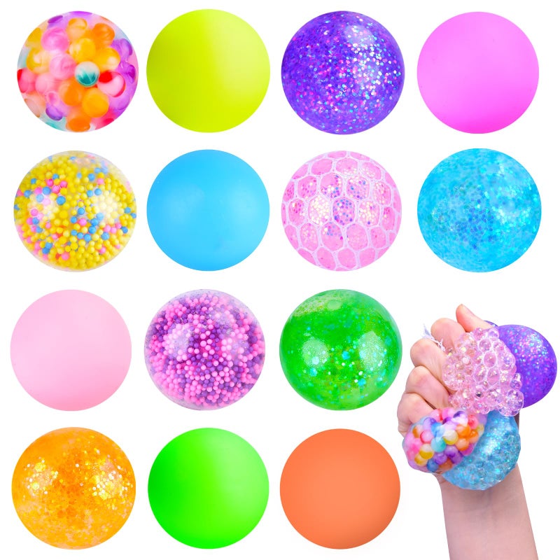 LeeHUR Squishy Stress Balls Squishies for Kids Adults Anxiety Stress Relief Toys Squeeze Balls Bulk Fidget Toys for Party Favors Birthday Gift Goodie Bag Stuffers - Image 3