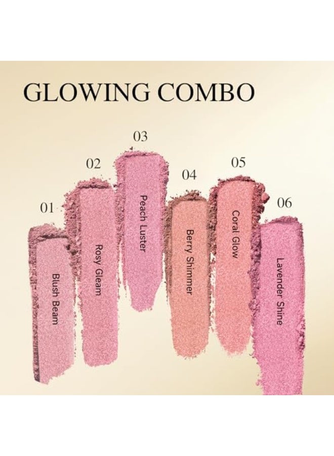 PHOFAY Luminous Blush Powder-Multi-Use Formula, Ultra-Fine & Smooth, Longer-Lasting Wear with Natural Luminous Glow (01#) - Image 2