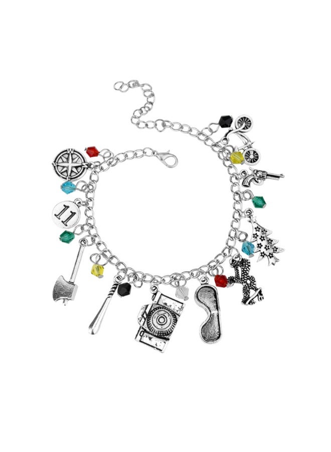 2PCS أشياء غريبة قلادة وأسوار رقيقة موضوعية سحر مجوهرات الأبجدية ضوء هالوين مجوهرات كوسبلاي للنساء والرجال - Image 2