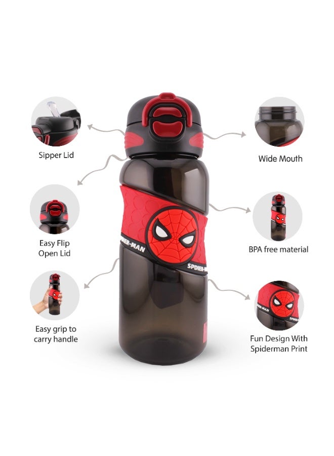 Brain Giggles BrainGiggles Water Bottle for Boys – Leakproof, BPA-Free Kids, Lightweight Tritan Water Bottle with Strap for School Toddler, No Spill - Image 2