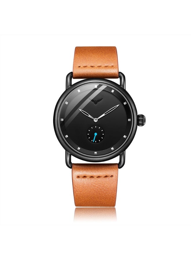 أونولا ساعة كوارتز رجالية بسيطة وأنيقة وعملية بسوار جلدي