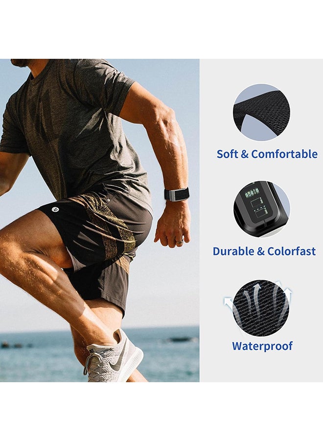 O Ozone Nylon Sport Band For WHOOP 5.0, MG, Life| Ultra-soft Breathable Sports Waterproof Replacement Wristbands for Women Men (NOT for Gen 4) - Dark Blue - Image 3