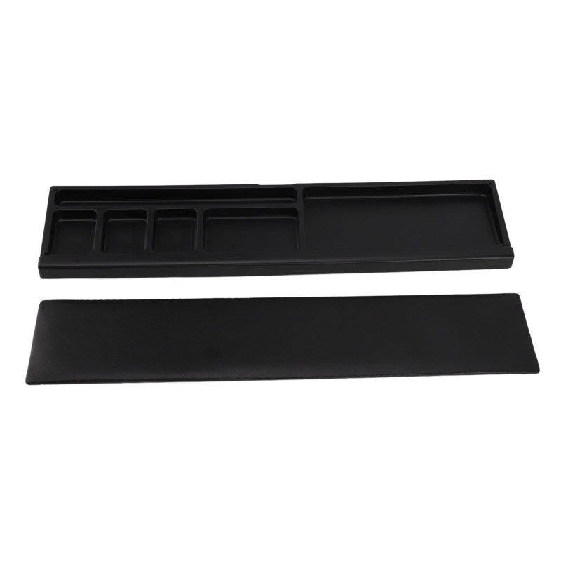 Ergonomic Wrist Rest: Black Anti Slip Soft Memory Foam Pad - Neat Storage Function for Gamers Office Workers Long Hours PC Users - Image 1