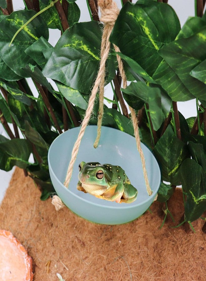 Neeenn Frog Swing Toys, Plastic Reptile Amphibian Climbing Toys, Tank Aquarium Terrarium Decoration Accessories, Suitable for Frog Gecko Lizard Chameleon Hermit Crab (Blue, Small) - Image 3