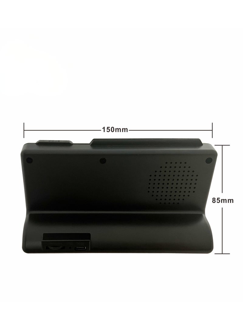 إسكدنيا Digital Azan Table Clock - Prayer Times,Bedside Clock/Decorative Clock/in LCD Clock| Prayer Alarm Table Clock with Worldwide Prayer Times and Multiple Azan Sounds (Black) - Image 2