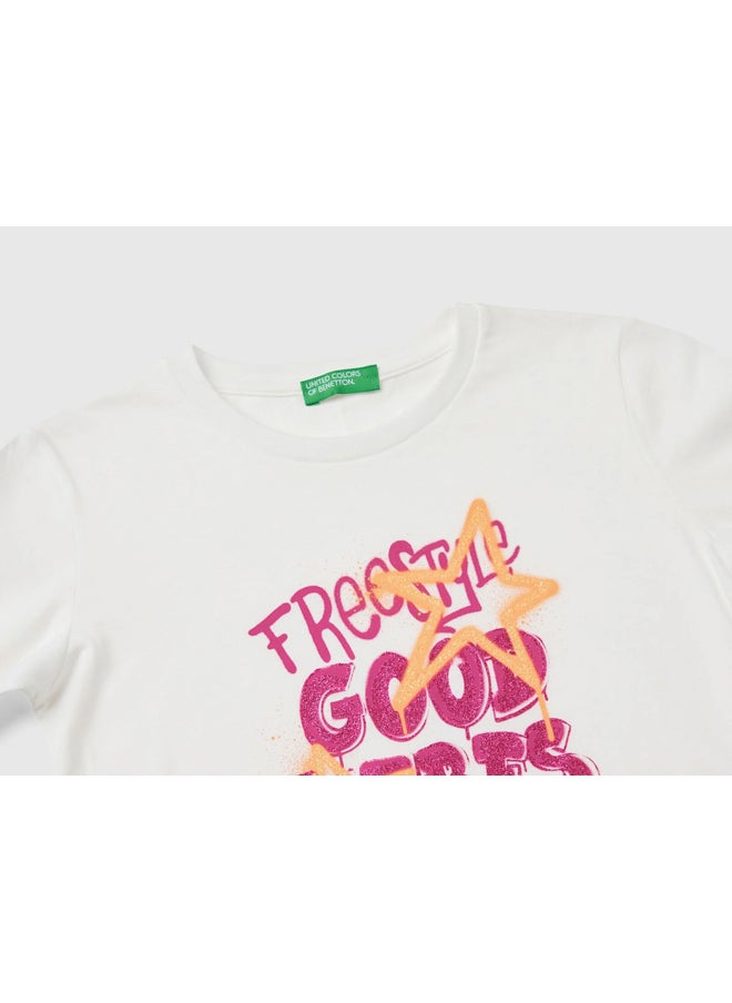 Benetton - Printed Long Sleeve T-shirt - Image 1