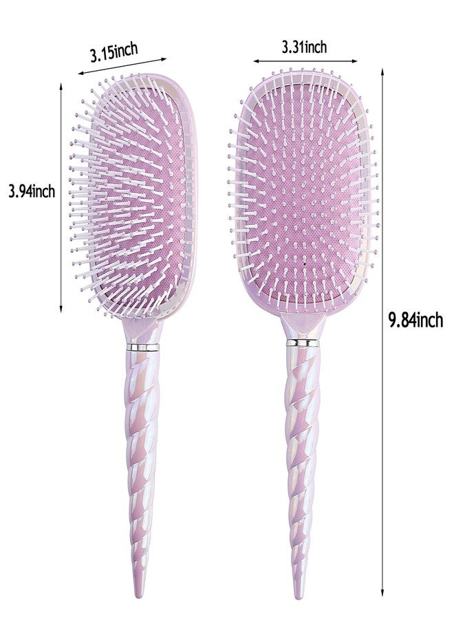 Aethland Paddle Hair Brush, Detangling Brush and Hair Comb Set for Women, for Blow Drying or Straightening Hair - Soft Comfort Bristles, Remove Tangle Hair Brush (Purple) - Image 4