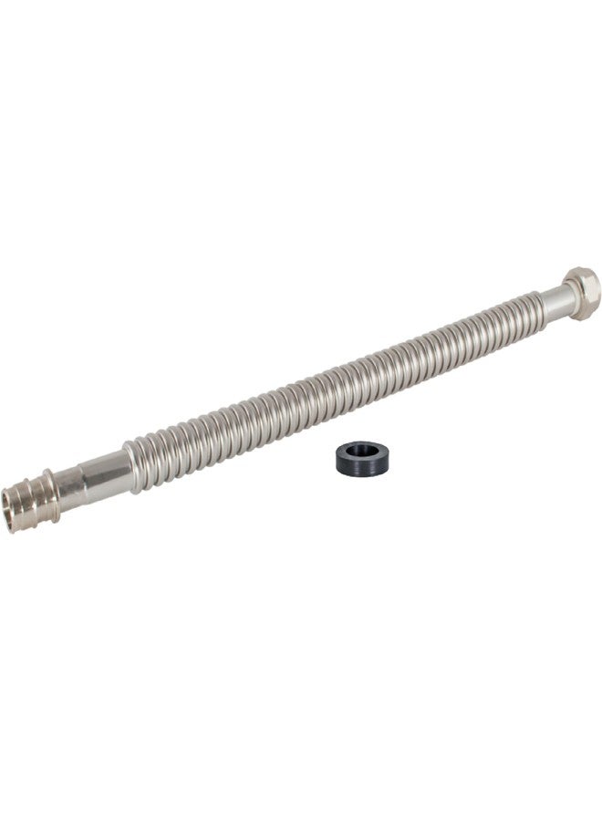 Eastman 18 Inch WaterFlex Expansion Water Heater Connector, 3/4 Inch FIP x 3/4 Inch Expansion PEX (F1960), Stainless Steel Corrugated Water Heater Supply Line, 438318 - Image 1