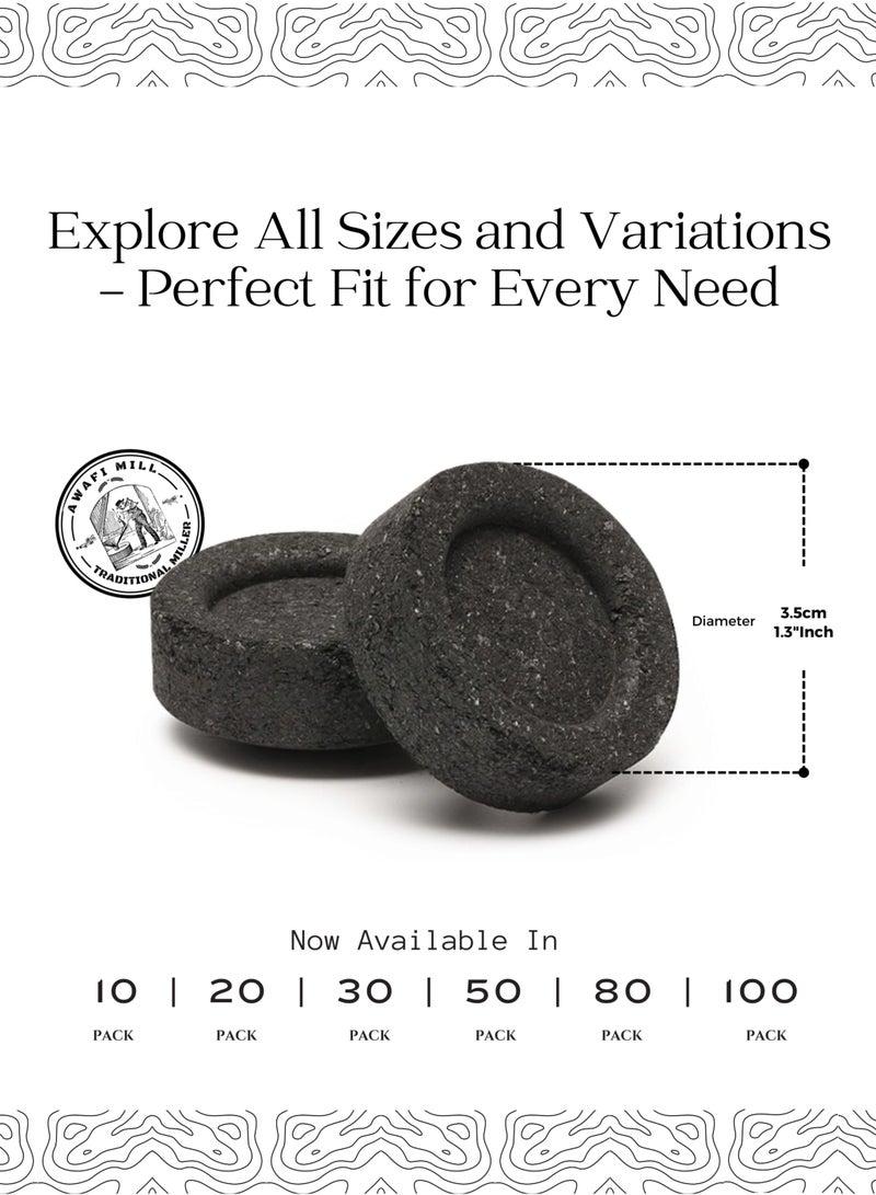 Awafi Mill Round Charcoal Tablets for Incense | Quick Lighting Charcoal Discs for Aromatic Resins and Herbs - Image 5