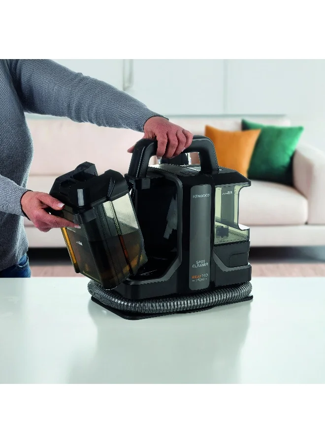 KENWOOD Spot Clean Vacuum Cleaner, 750W, 2 Tanks, 3-in-1 for Wet & Dry Cleaning, Compact Design, SCP100.000GY, Black