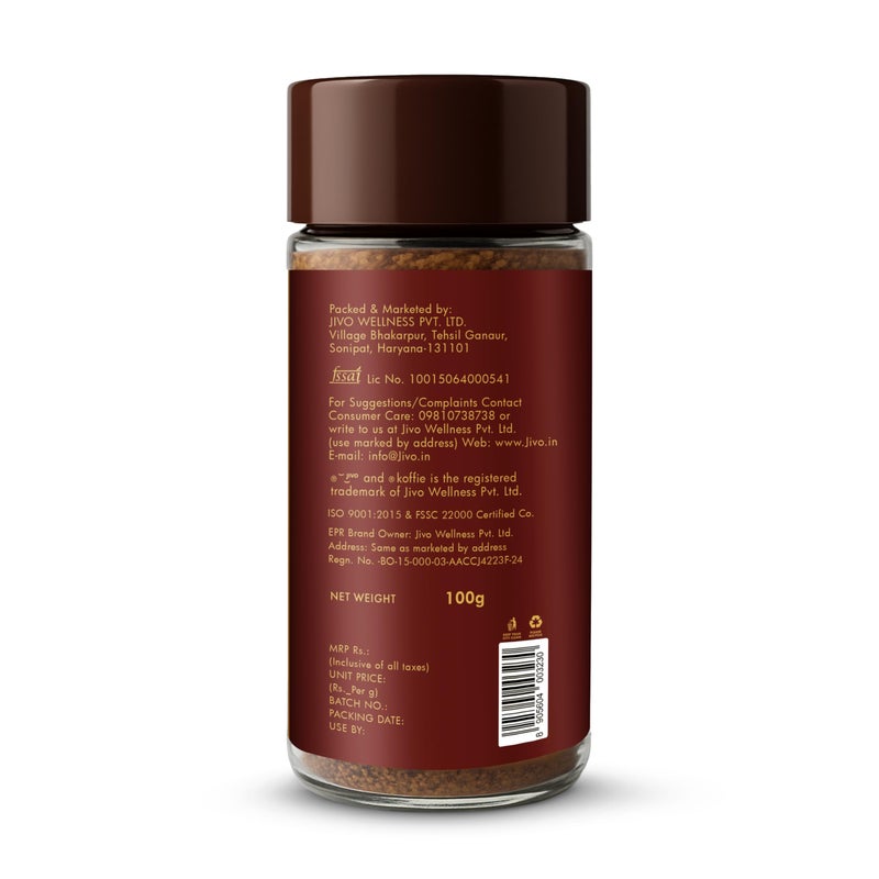 Jivo KOFFIE | Instant Smooth Premium Coffee |100gm (Pack of 1) - Image 2