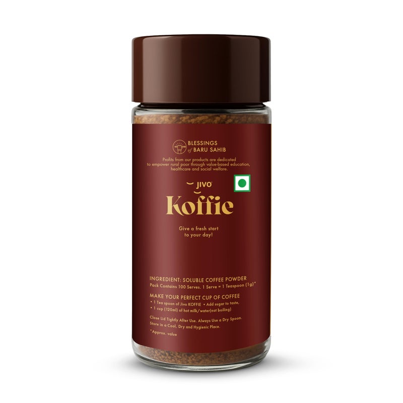 Jivo KOFFIE | Instant Smooth Premium Coffee |100gm (Pack of 1) - Image 3