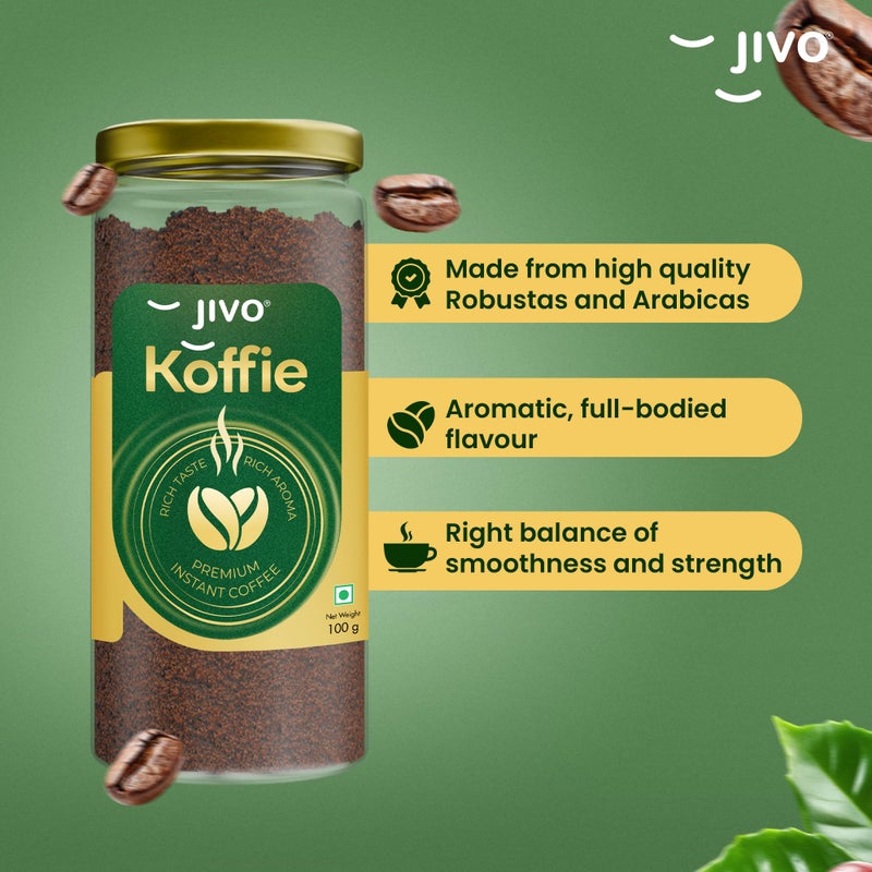 Jivo KOFFIE | Instant Smooth Premium Coffee |100gm (Pack of 1) - Image 5