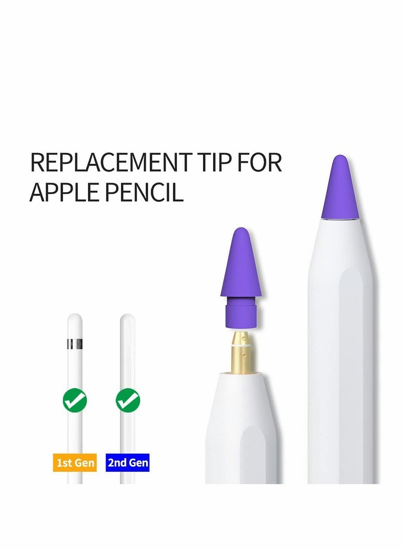 Excefore Replacement Tips for Apple Pencil, 5 Pcs Color Pen Tip Compatible with Apple Pencil Tips 1st & 2nd Generation Nib  - Image 2