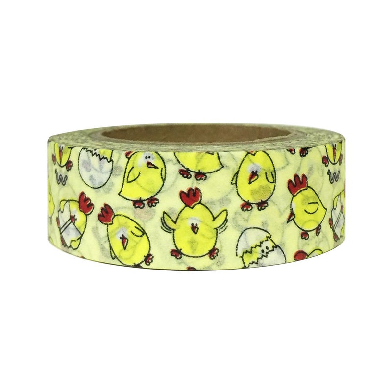 Wrapables Colorful Patterns Washi Masking Tape, Chicken and Egg - Image 5