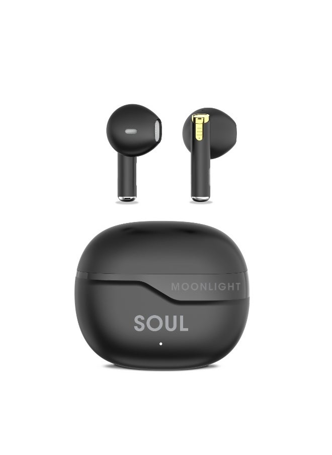 Xcell Xcell Soul16 True Wireless Earbuds | Bluetooth 5.3, Deep Bass, Smart Touch Controls | 12H Playtime + 100H Standby | TWS with Mic for iOS/Android/Huawei/Laptop | Lightweight, Noise Isolating – Black  - Image 4