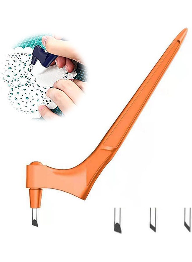 NIBEMINENT Stainless Steel Craft Knife Precision Cutting Tool Set Orange