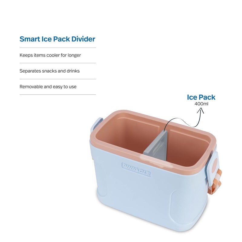Pinnacle 8.5Qt Mini Cooler â€“ 14 x 7.6 x 10.6In Ice Box with Smart Divider, Locking Lid, Adjustable Shoulder Strap â€“ Insulated Picnic Basket Beach Cooler Bag â€“ 36- Hour Ice Retention â€“ Stylish Colors - Image 3