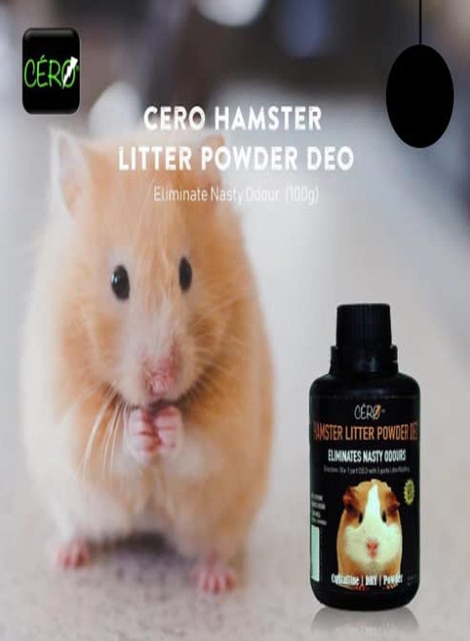 CERO 'Hamster Litter Powder DEO' to Eliminate Nasty Odours from Hamster Litter/Bedding (100g) - Image 4