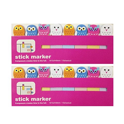 Wrapables Bookmark Flag Tab Sticky Markers, Owls (Set of 2) - Image 3