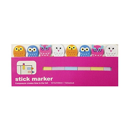 Wrapables Bookmark Flag Tab Sticky Markers, Owls (Set of 2) - Image 2