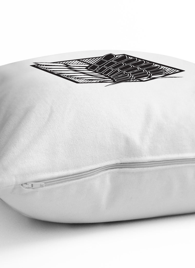 LOUD UNIVERSE Attack on Titan Jar Attack on Titan Couch Cushion Explorer Flag Decorative Cushion Titan Attack Sigil Emblem Logo Design-Manga Comic Style - Image 2