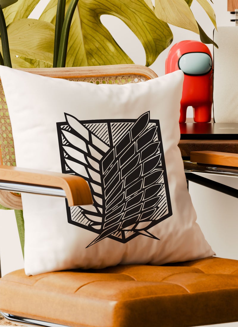 LOUD UNIVERSE Attack on Titan Jar Attack on Titan Couch Cushion Explorer Flag Decorative Cushion Titan Attack Sigil Emblem Logo Design-Manga Comic Style - Image 4
