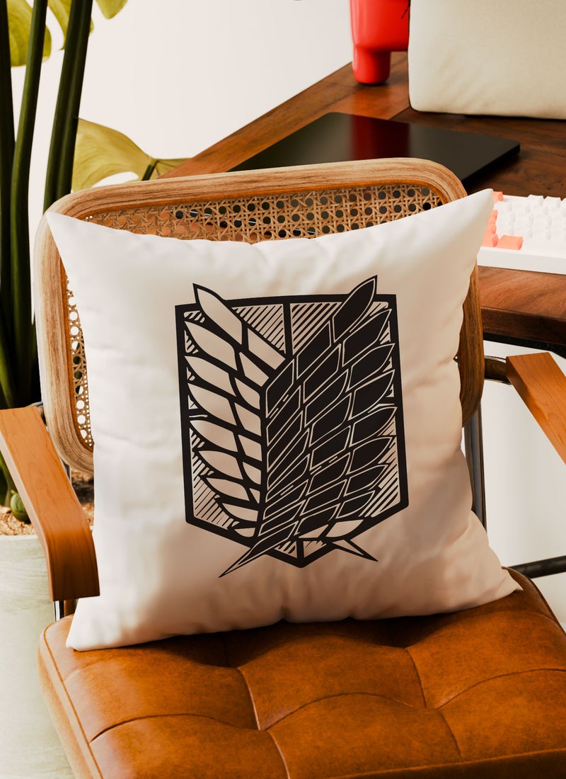 LOUD UNIVERSE Attack on Titan Jar Attack on Titan Couch Cushion Explorer Flag Decorative Cushion Titan Attack Sigil Emblem Logo Design-Manga Comic Style - Image 3