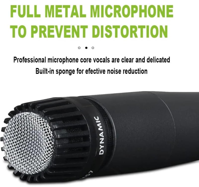 kh Wired Microphone Professional Dynamic Vocal Classic Style Microphone Audio Instrument Classic Dynamic Style for Instruments, Drums, Percussion, Vocals - Image 4